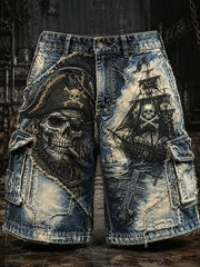 Retro-Dark-Punk-Kunstdruck-Lässige Shorts