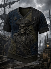 Retro-Dark-Punk-Kunstdruck-Lässiges T-Shirt