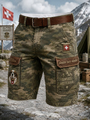 Herren-Vintage-Militär-Camo-Print-kurze Cargohose