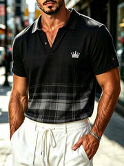 Herren-Poloshirt im luxuriösen Business-Stil mit Print