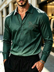 Herren Luxus-Business-Stil Bedrucktes Hemd