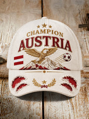 Unisex-Art-Print-Hut zum Anfeuern bei österreichischen Fußballspielen