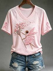 Frauen-T-Shirt mit Brustkrebs bewusstsein