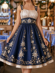 Oktoberfest-Druck-Halterkleid für Damen