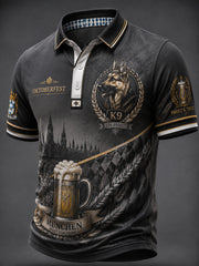 Retro-Lässiges Poloshirt für Bierliebhaber in deutscher Optik