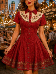 Damenkleid mit Deutschland-Oktoberfest-Bier-Print