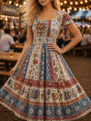 Oktoberfest-Print-Kleid für Damen