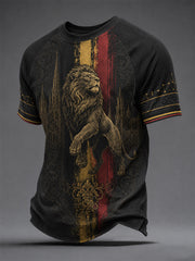 Herren-Casual-T-Shirt mit belgischem Print