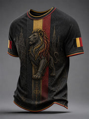 Herren Belgien Print Casual T-Shirt