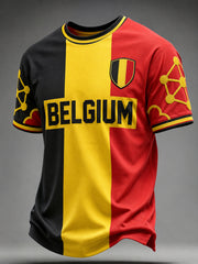 Männer Belgien Liebhaber Kurzarm T-Shirt