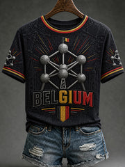 Damen-T-Shirt „Belgien-Liebe“ mit kurzen Ärmeln