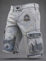Herren-München-Deutschland-Stadtprint-Lässige Shorts