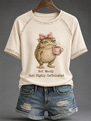 Lustiges Frosch-Print-T-Shirt für Frauen