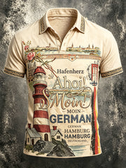 Hamburg inspiriertes bedrucktes lässiges Polos hirt im deutschen Stil