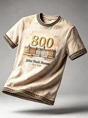 Herren T-Shirt 800th Anniversary Retro Print Deutsches Hamm