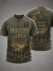 Bedrucktes Herren-T-Shirt im deutschen Stil