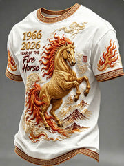 Herren-T-Shirt „Jahr des Feuerpferdes“