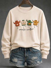 Damen Sweatshirt mit Sweatshirt, bedruckt, lässig