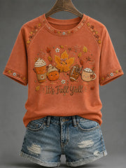 Damen Es ist Herbst Y'all Print Casual T-Shirt