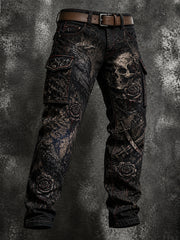 Retro-Punk-Piraten-Kunstdruck Freizeit-Cargo-Hose