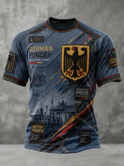 Herren-Raglan-T-Shirt im Vintage-Stil mit kurzen Ärmeln und Adler-Print