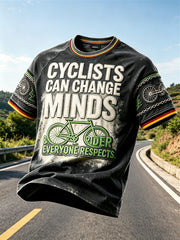 Herren-T-Shirt im Vintage-Stil mit Graffiti-Print zum Radfahren, in Deutschland hergestellt