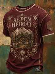 Herren-T-Shirt mit Kunstdruck im österreichischen Landhausstil
