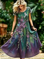 Gradient Flowy Maxi-Kleid mit Blumen druck für Damen