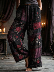 Damenhose im gotischen Stil aus Baumwolle und Leinen