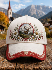 Unisex-Kunstdruck im österreichischen Landhausstil, lässiger Hut