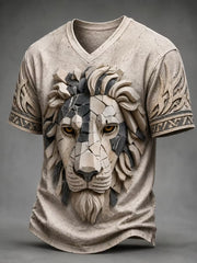 Retro-T-Shirt mit Animal-Print im Casual-Stil