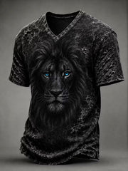 Retro-T-Shirt mit Animal-Print im Casual-Stil
