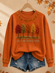 Frauen Herbst ist meine Lieblings farbe regelmäßige Sweatshirt