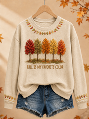 Frauen Herbst ist meine Lieblings farbe regelmäßige Sweatshirt
