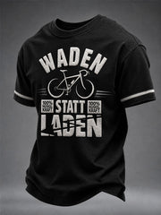 Herren-T-Shirt WADEN STATT LADEN 100% MUSKELKRAFT mit kurzen Ärmeln