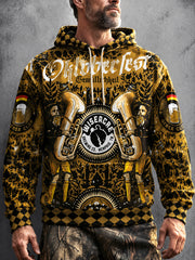 Herren-Retro-Oktoberfest-Sweatshirt mit Aufdruck, lässig, mit Kapuze