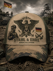 Herrenhut im Vintage-Stil mit militärinspiriertem Muster
