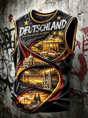 Herren-Freizeitweste mit Aufdruck zum Tag der Deutschen Einheit