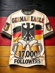 Herren-Casual-T-Shirt mit Bier-Print zum Tag der Deutschen Einheit