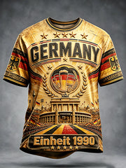 Herren-Casual-T-Shirt mit Aufdruck zum Tag der Deutschen Einheit