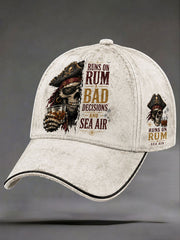 „Betrieben von Rum, schlechten Entscheidungen und Seeluft“ Unisex-Vintage-Hüte