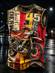 Herren-Vestchen mit Motorrad-Print zum Tag der deutschen Einheit – lässig und cool