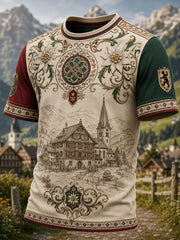 Herren-T-Shirt mit kulturellem Erinnerungsdruck aus Appenzell, Schweiz