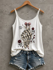 Damen-Gothic-Tanktop mit Totenkopf