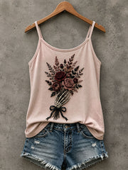 Damen-Gothic-Tanktop mit Blumenmuster