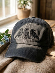 Unisex-Waschmütze – Krähen-Design in schwarzem Humor