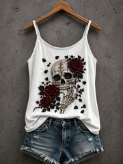 Damen-Gothic-Tanktop mit Totenkopf