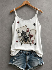 Spider-Spielkarten-Tanktop für Damen