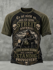 Herren-Raglan-T-Shirt mit Vintage-Schriftzug-Print