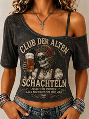Lustiges Freizeit-T-Shirt für Damen mit Oktoberfest-Print